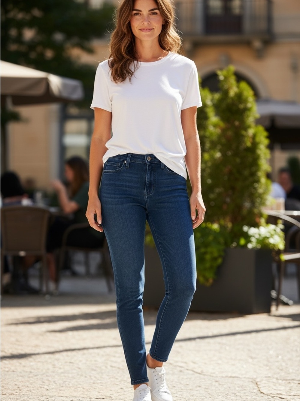 Levi's Women's Skinny Jeans in Dark Blue Denim